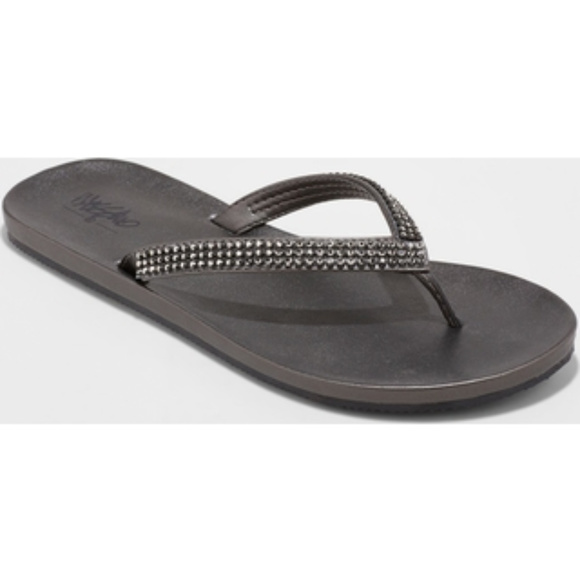 mossimo rhinestone flip flops